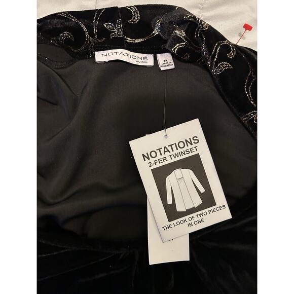 Notations Cardigans Women’s
Formal Black Burnout Floral Long Sleeve 1X Jacket - Picture 15 of 16